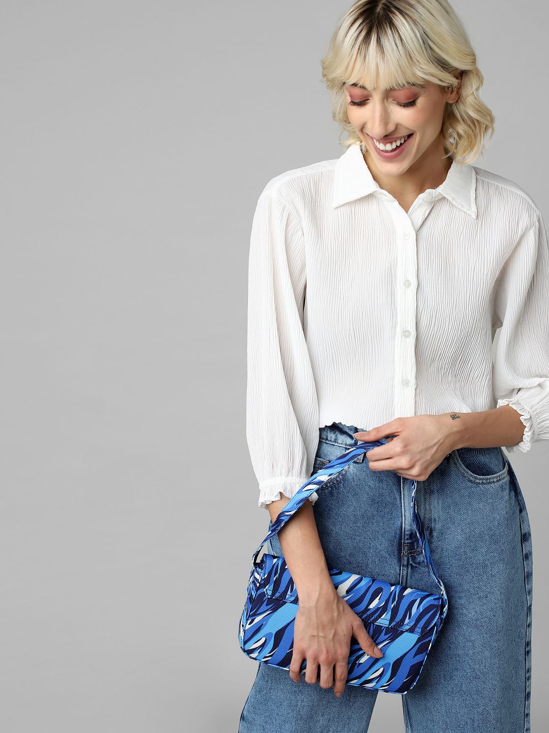 White Crinkled Shirt