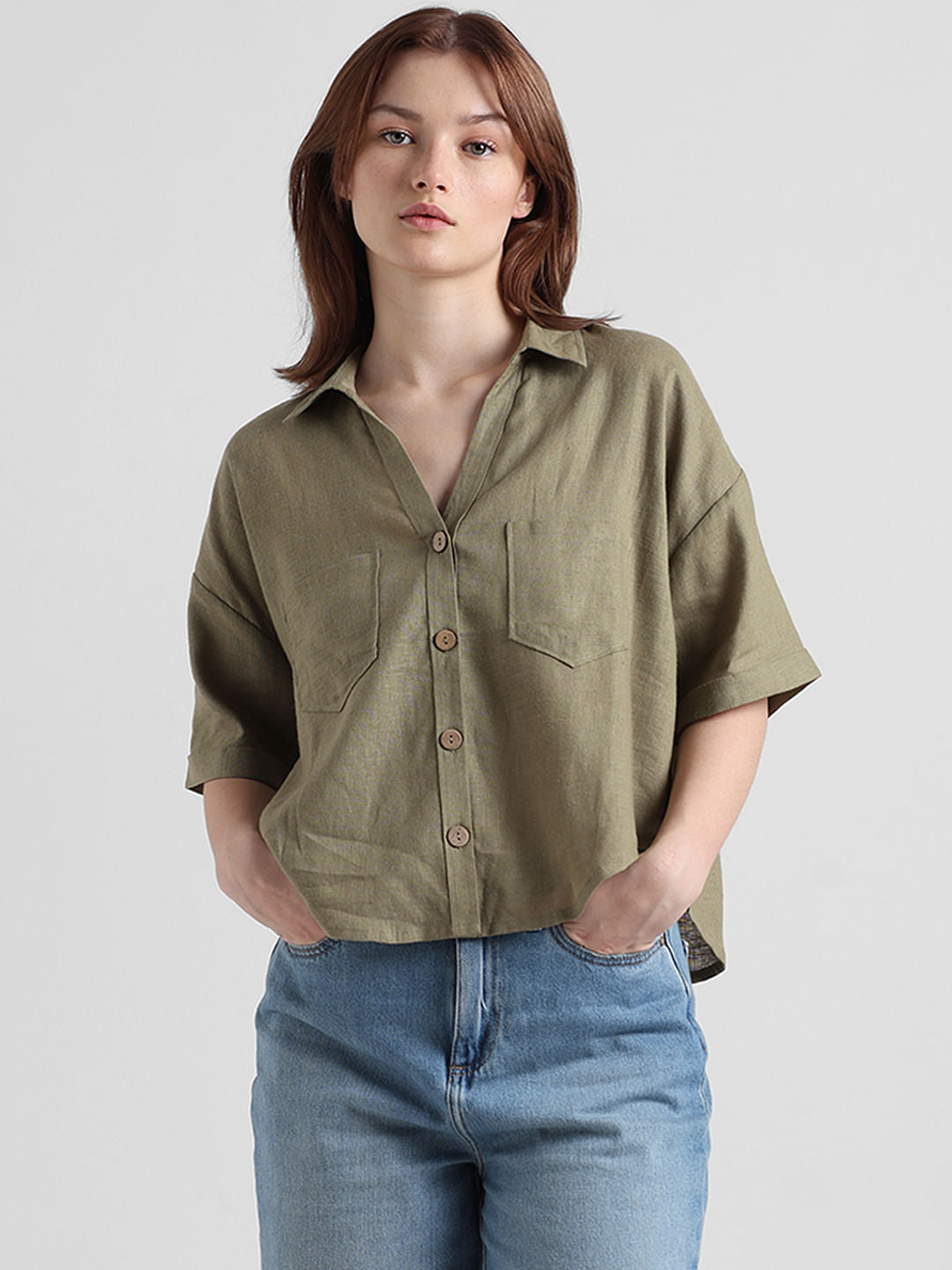 Green Short Sleeves Shirt