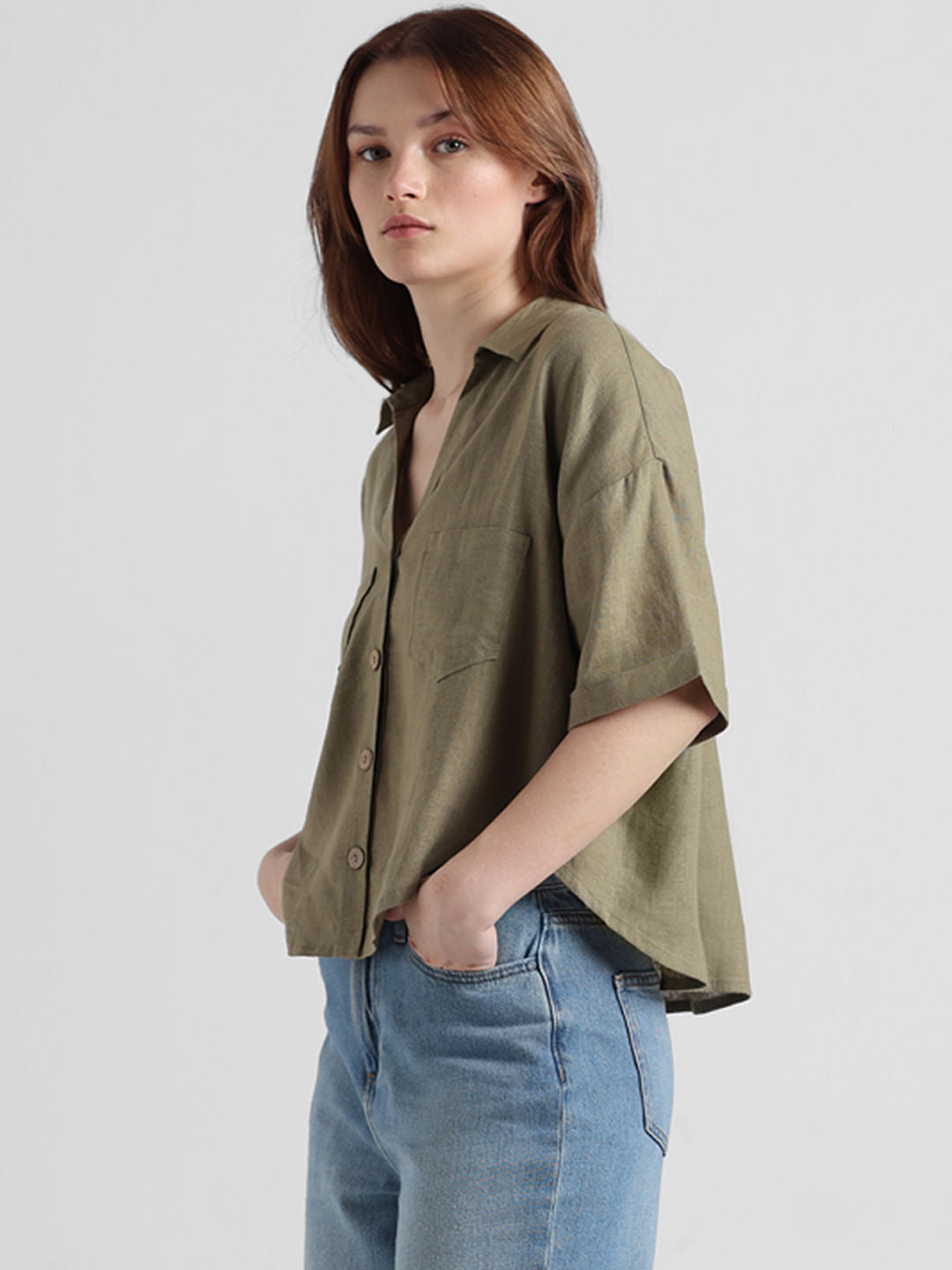 Green Short Sleeves Shirt