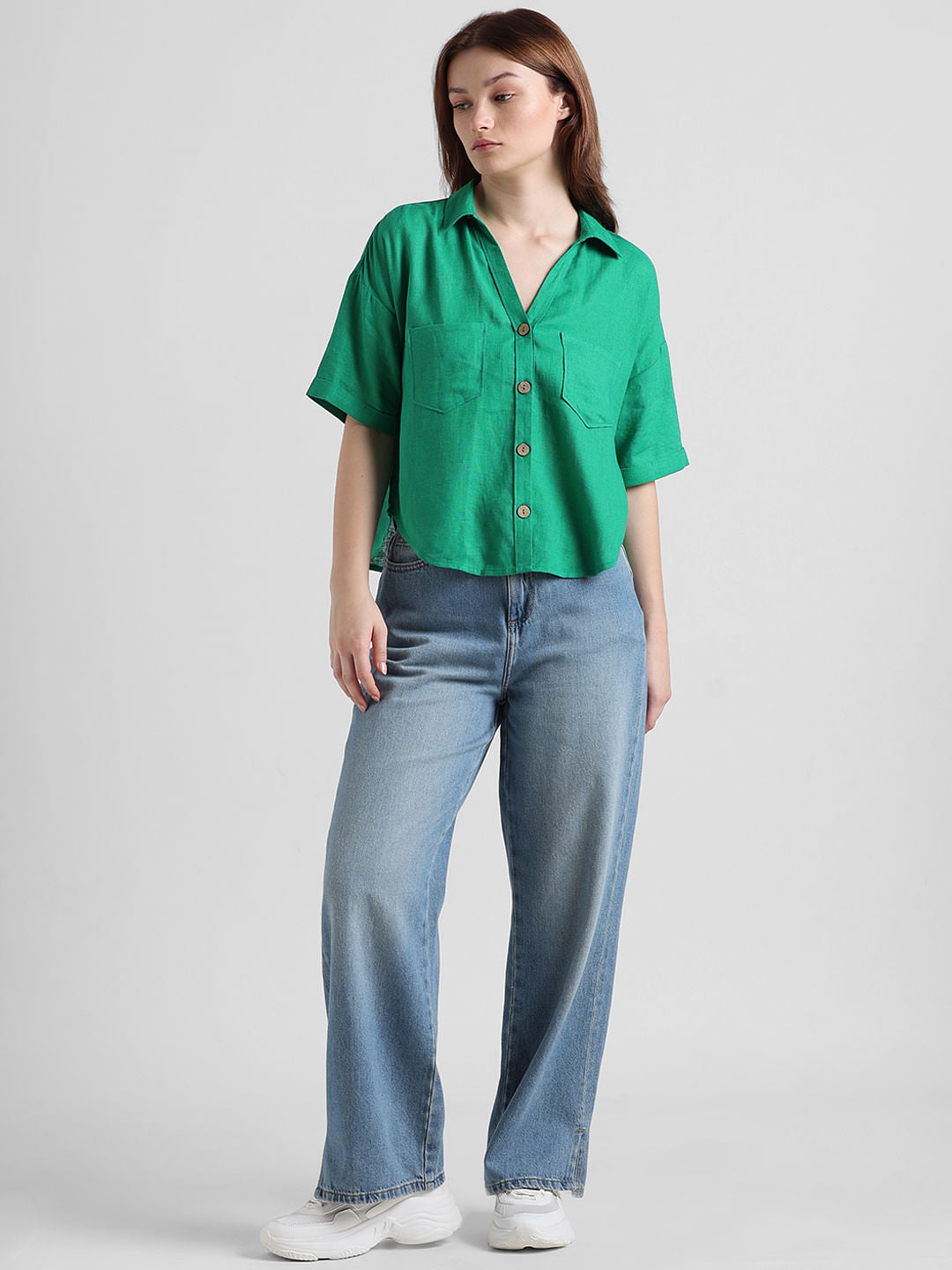 Dark Green Short Sleeves Shirt