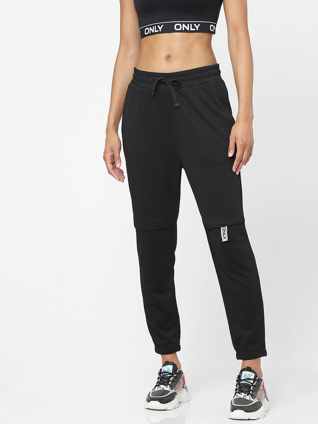 Black Mid Rise Sweatpants