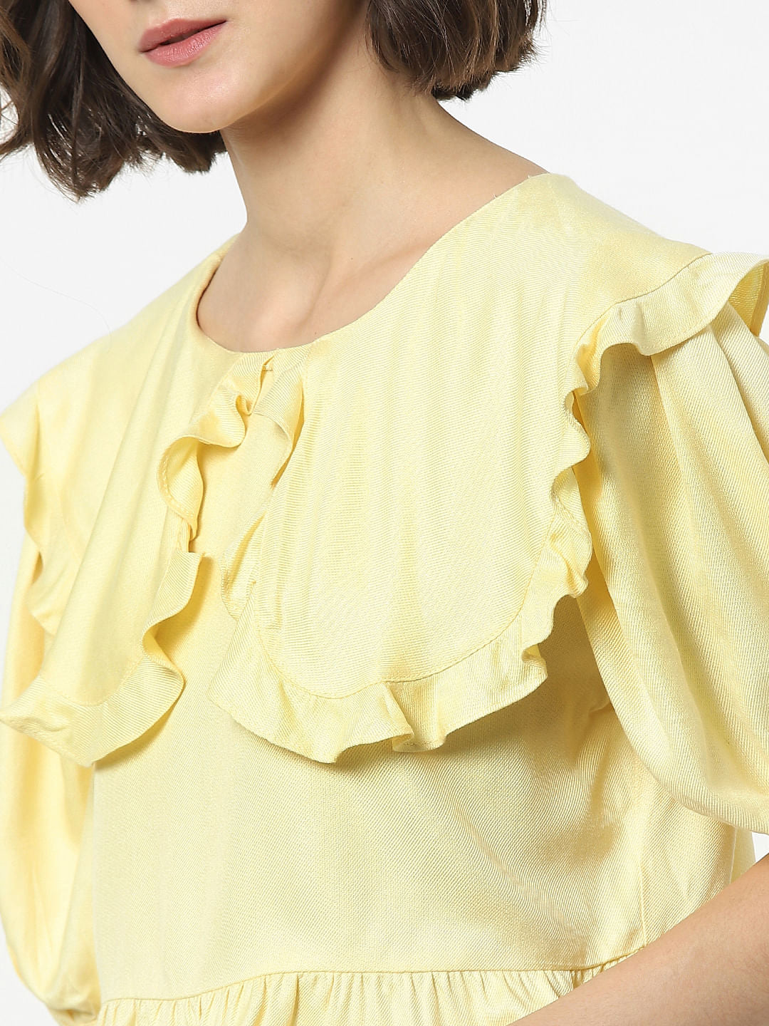 Yellow Peplum Top