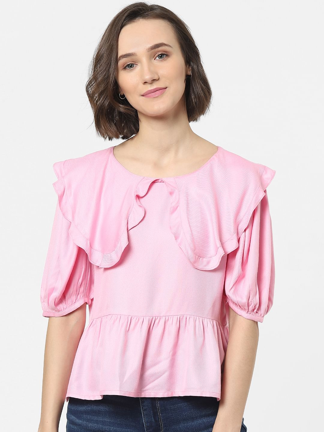 Pink Peplum Top