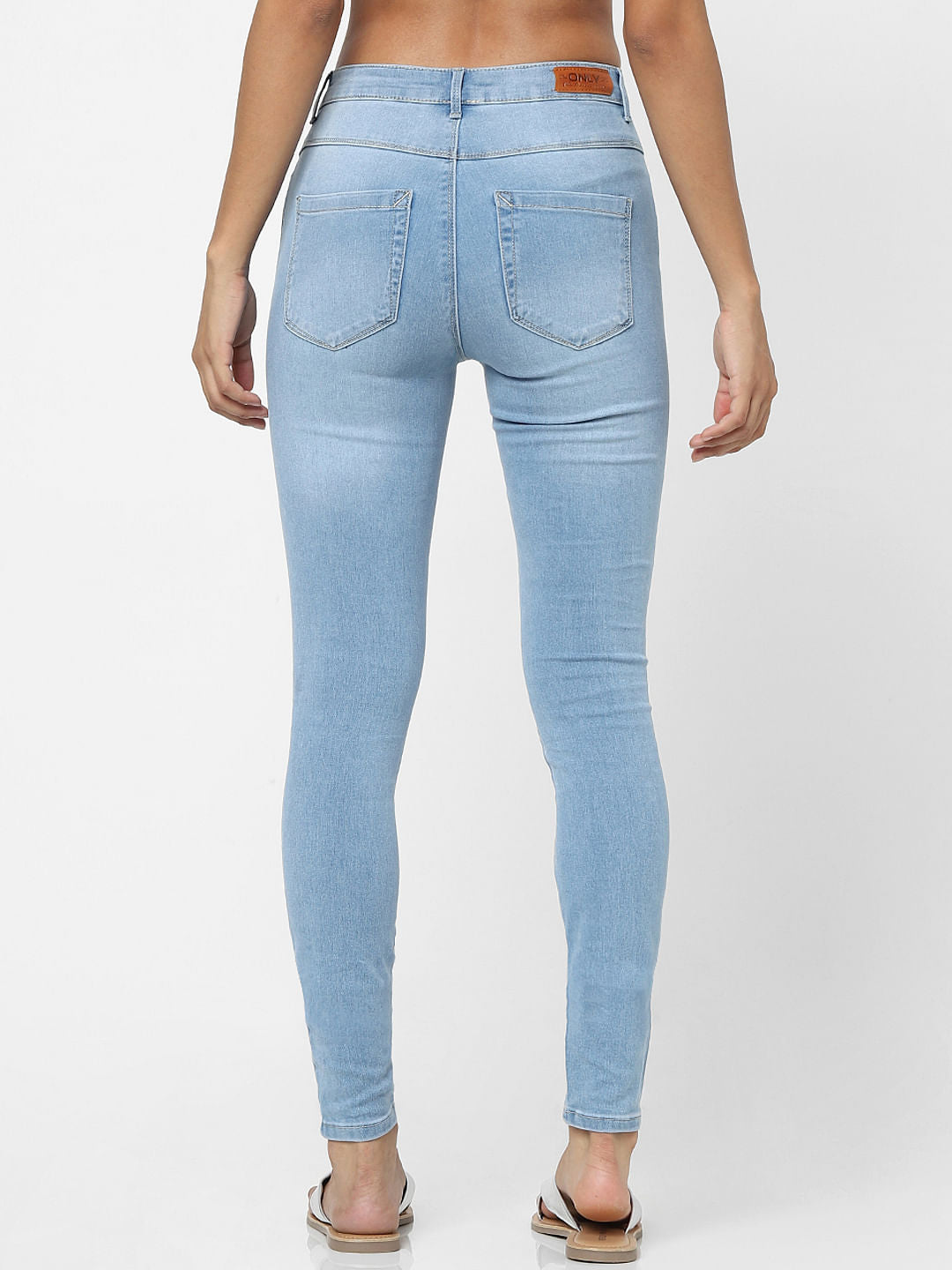 Light Blue High Waist Skinny Fit Jeans