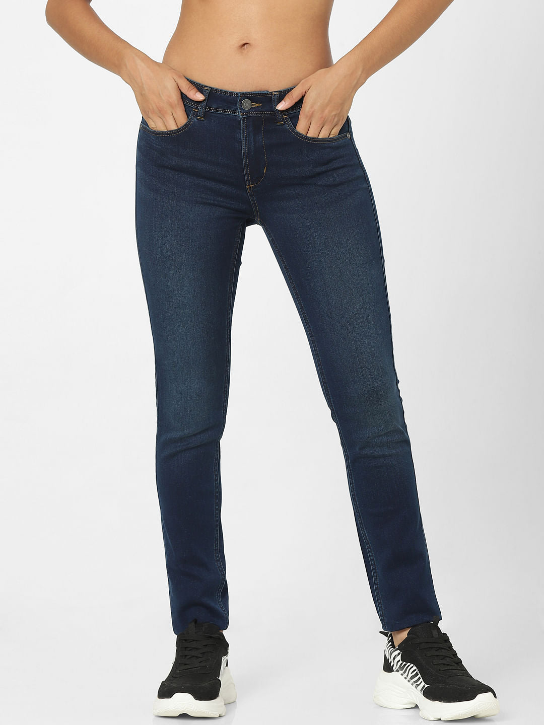 Blue High Waist Skinny Jeans