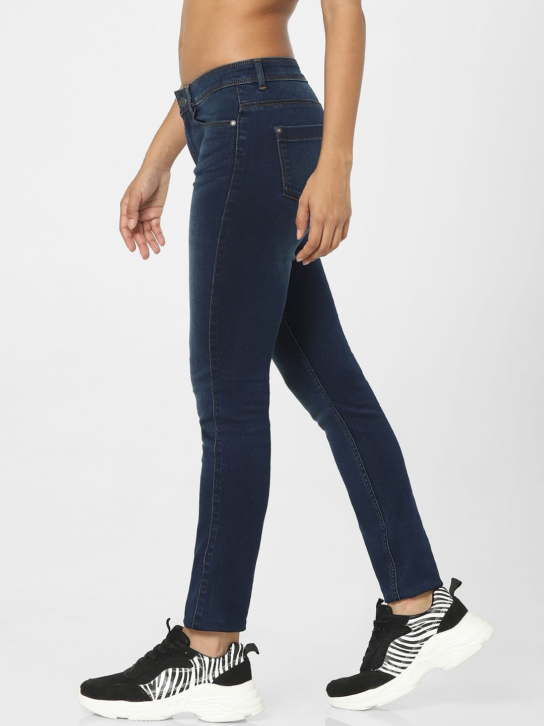 Blue High Waist Skinny Jeans