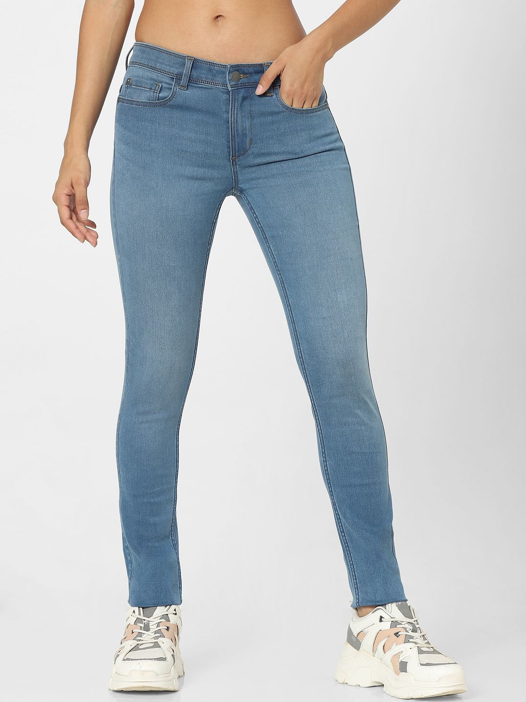 Light Blue High Waist Skinny Jeans