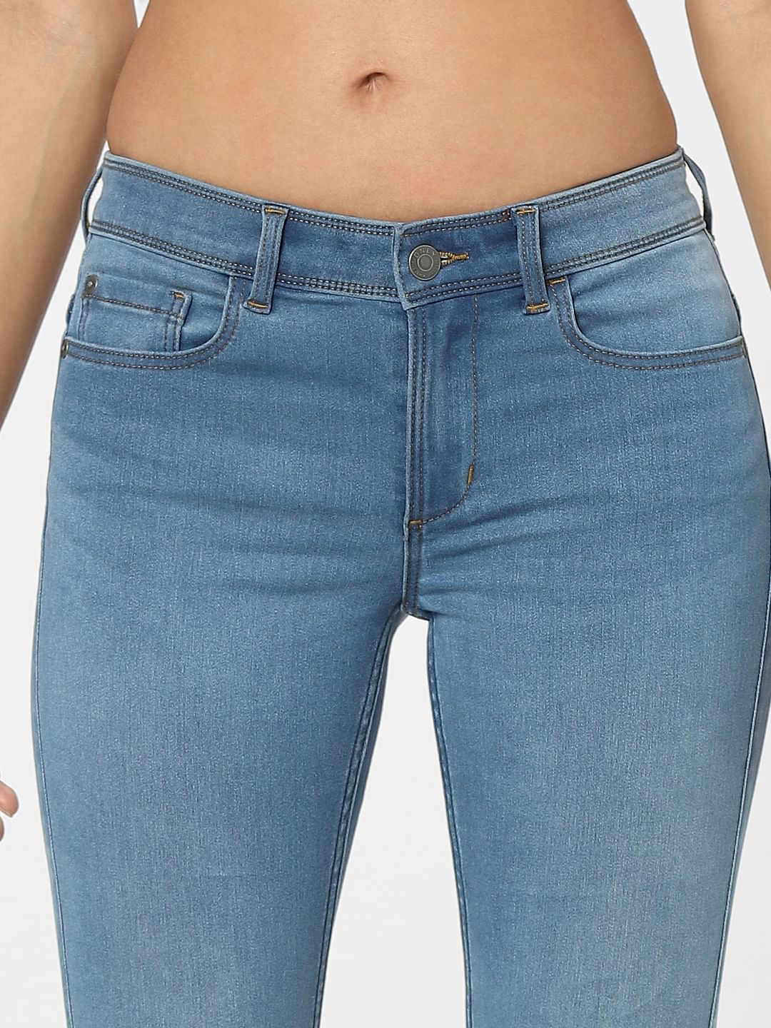 Light Blue High Waist Skinny Jeans