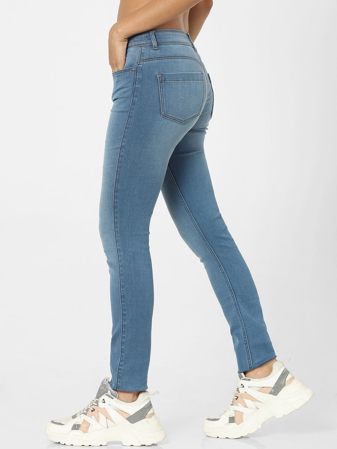 Light Blue High Waist Skinny Jeans