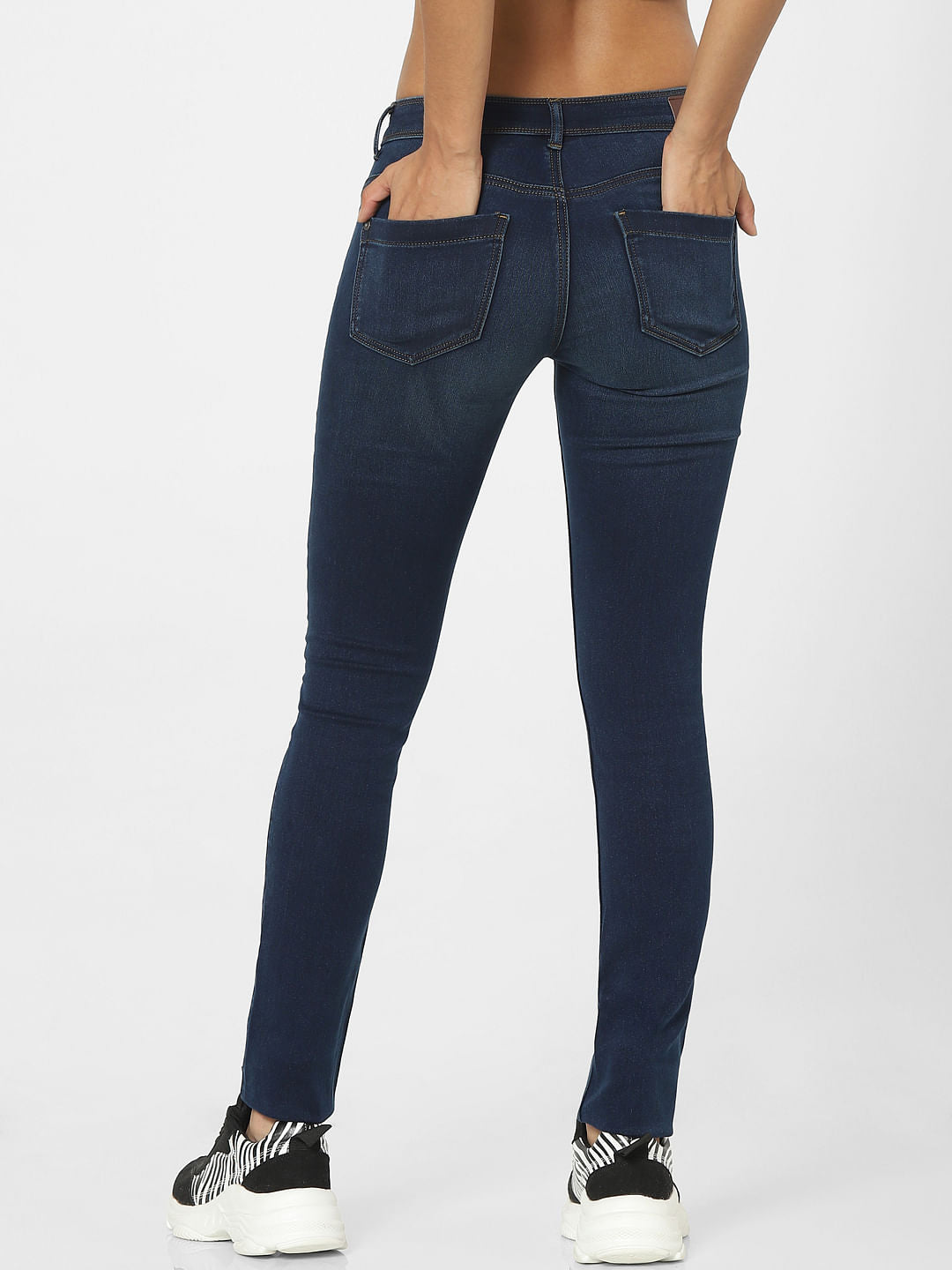 Blue High Waist Skinny Jeans