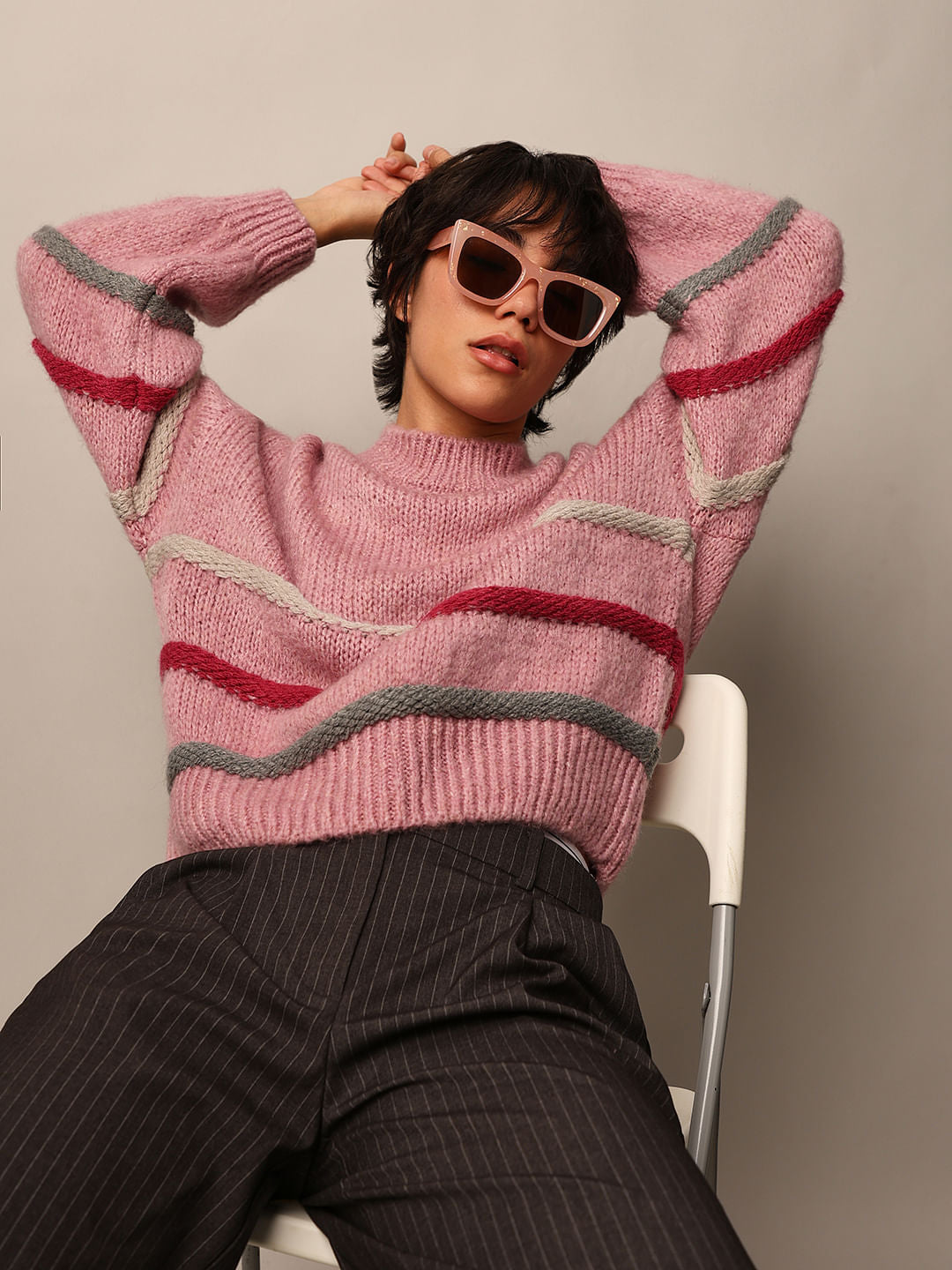 Pink Oversized Pullover