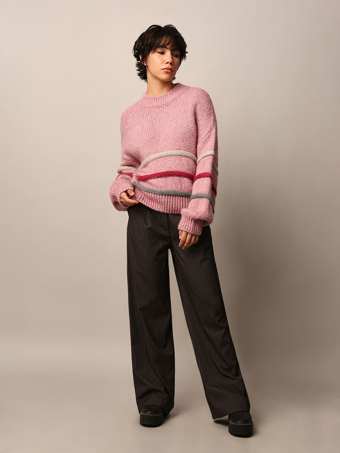 Pink Oversized Pullover