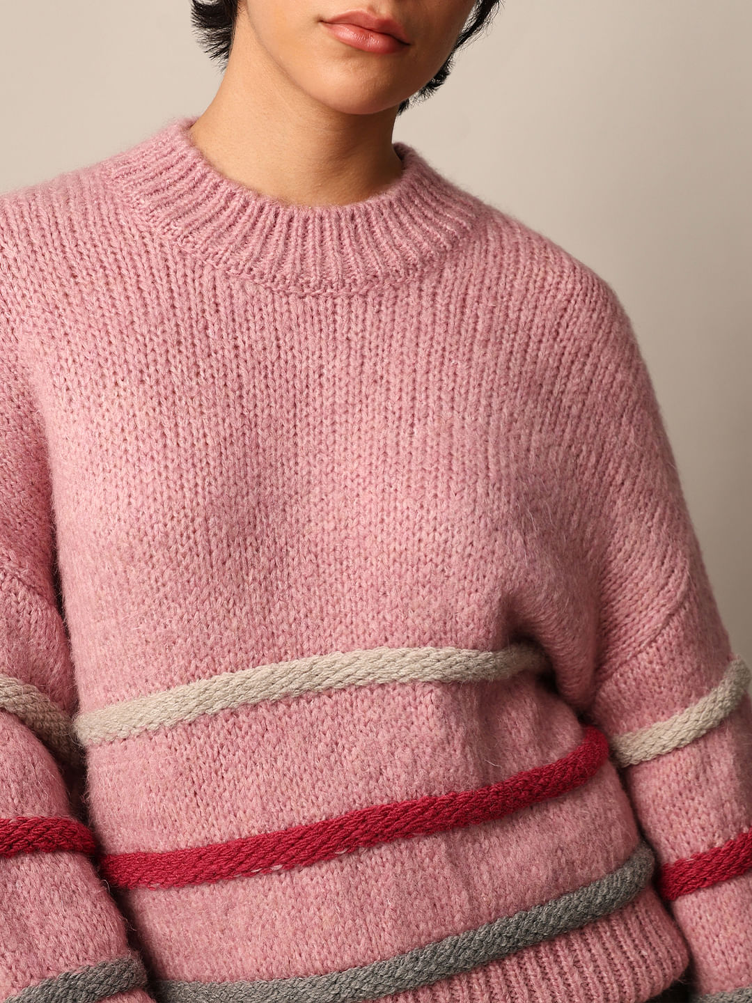 Pink Oversized Pullover