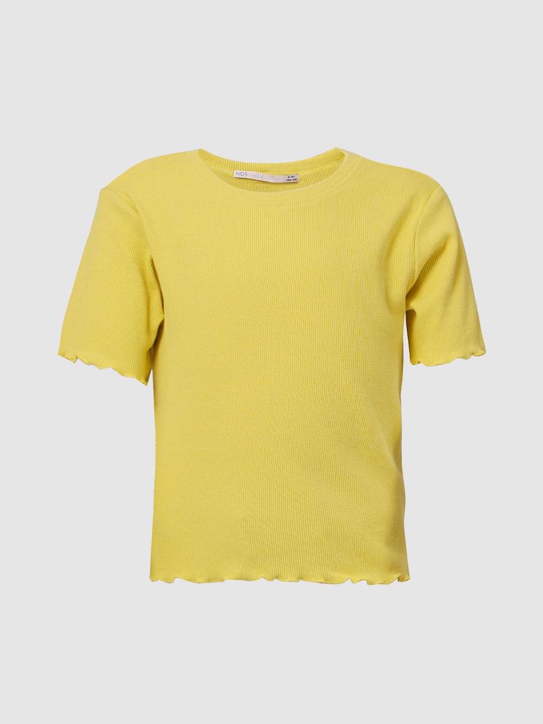 Yellow Ribbed T-Shirt