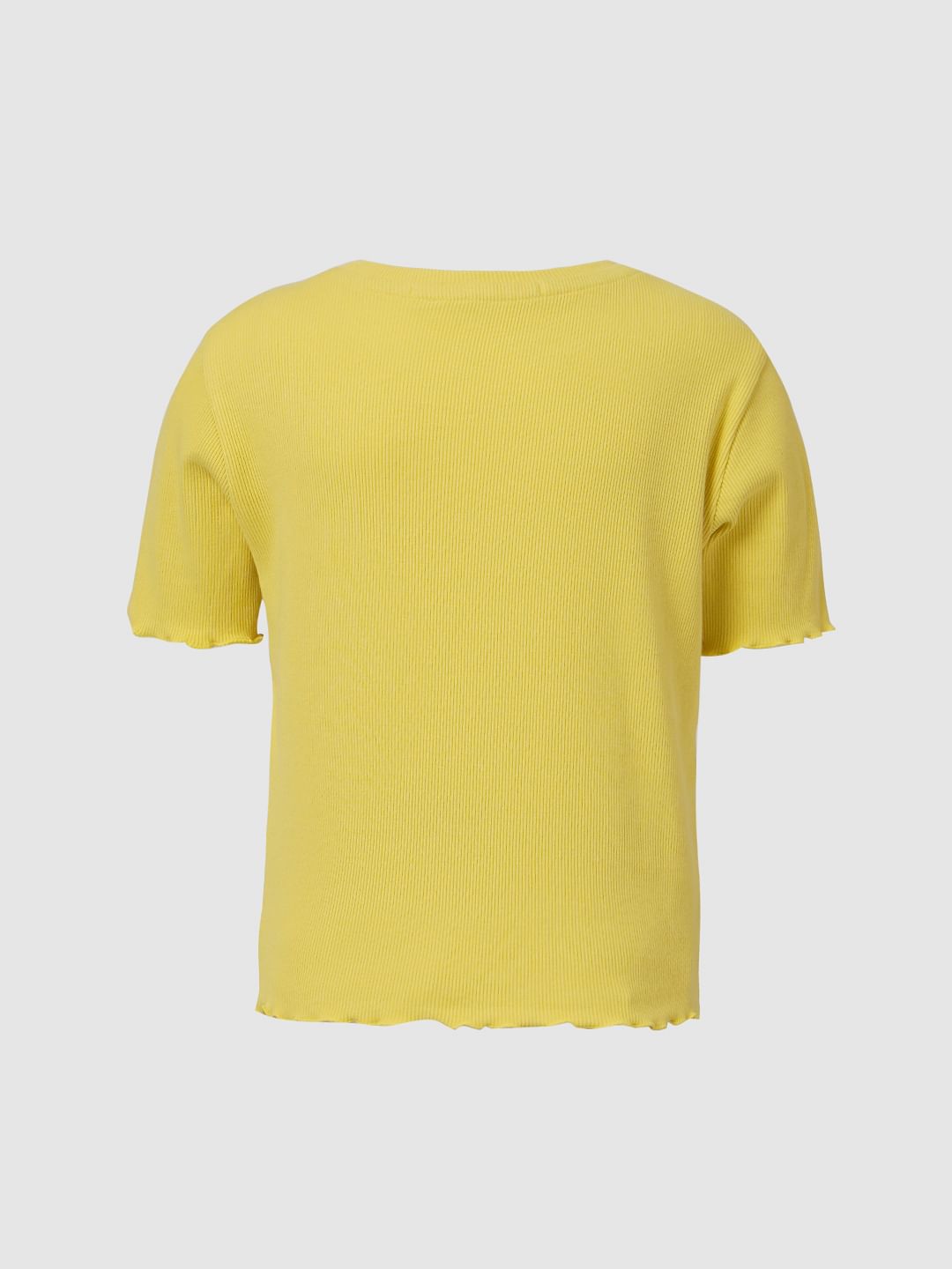 Yellow Ribbed T-Shirt