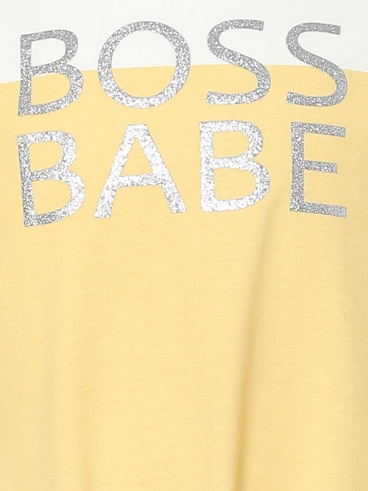 Girls White Front Knot T-Shirt