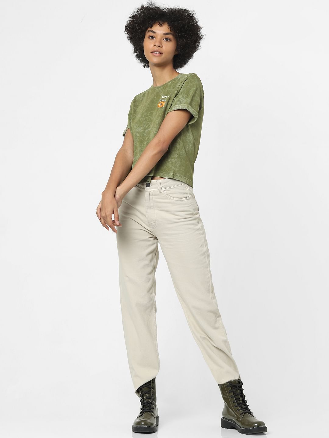 Green Acid Washed T-Shirt