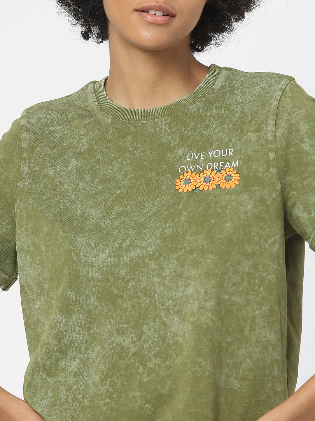 Green Acid Washed T-Shirt