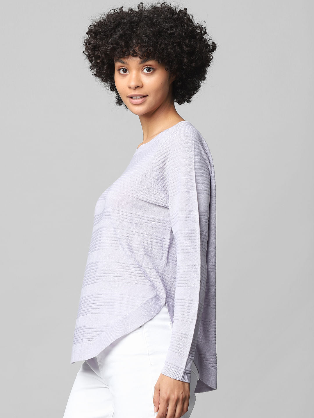 Blue Abstract Print Pullover