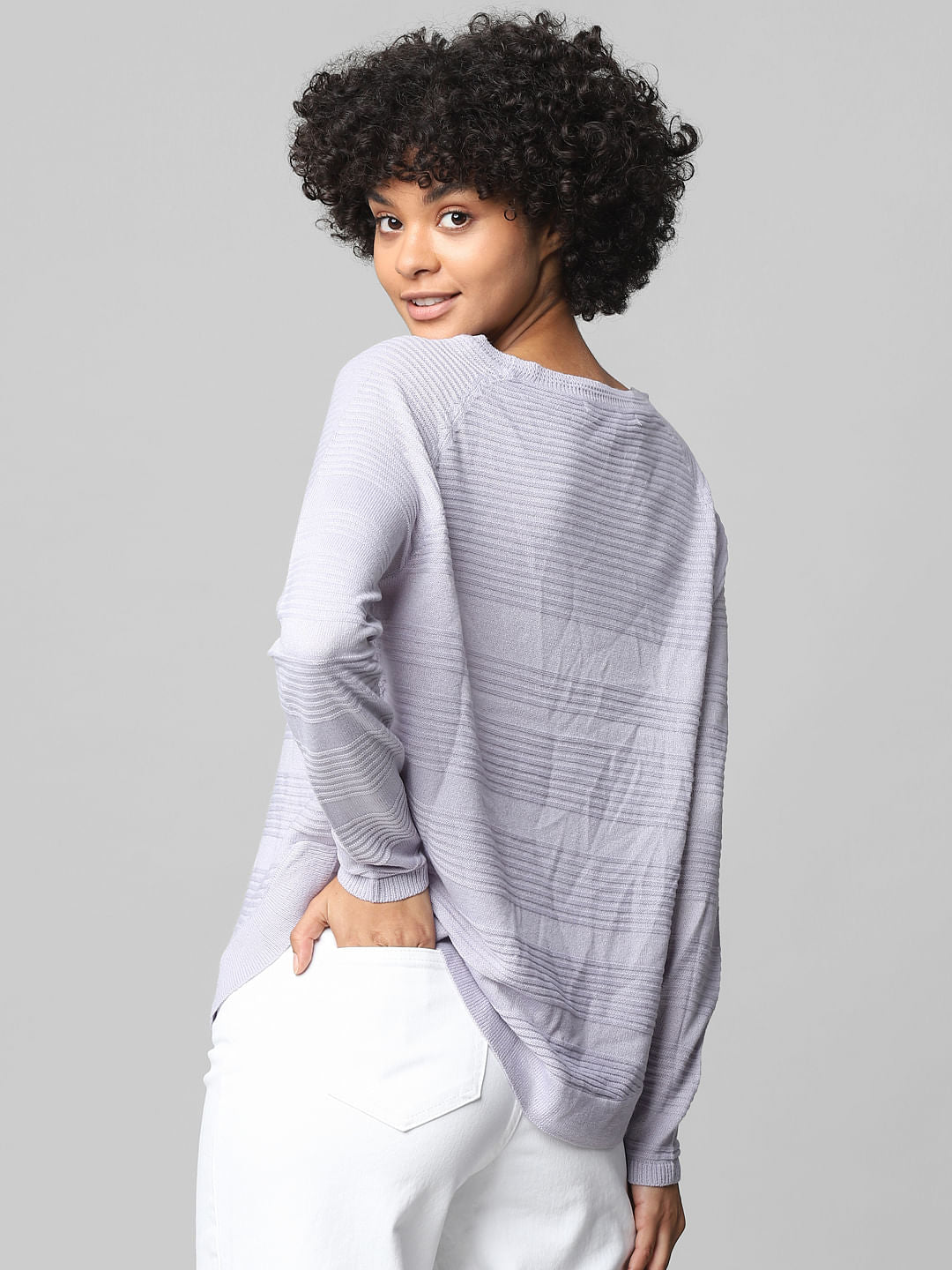 Blue Abstract Print Pullover