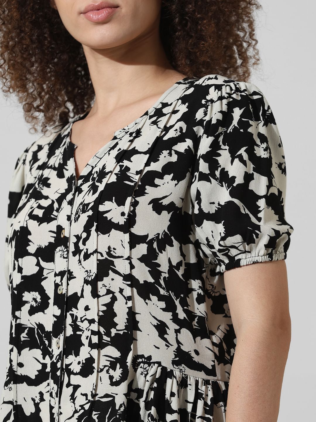 Black Printed Top