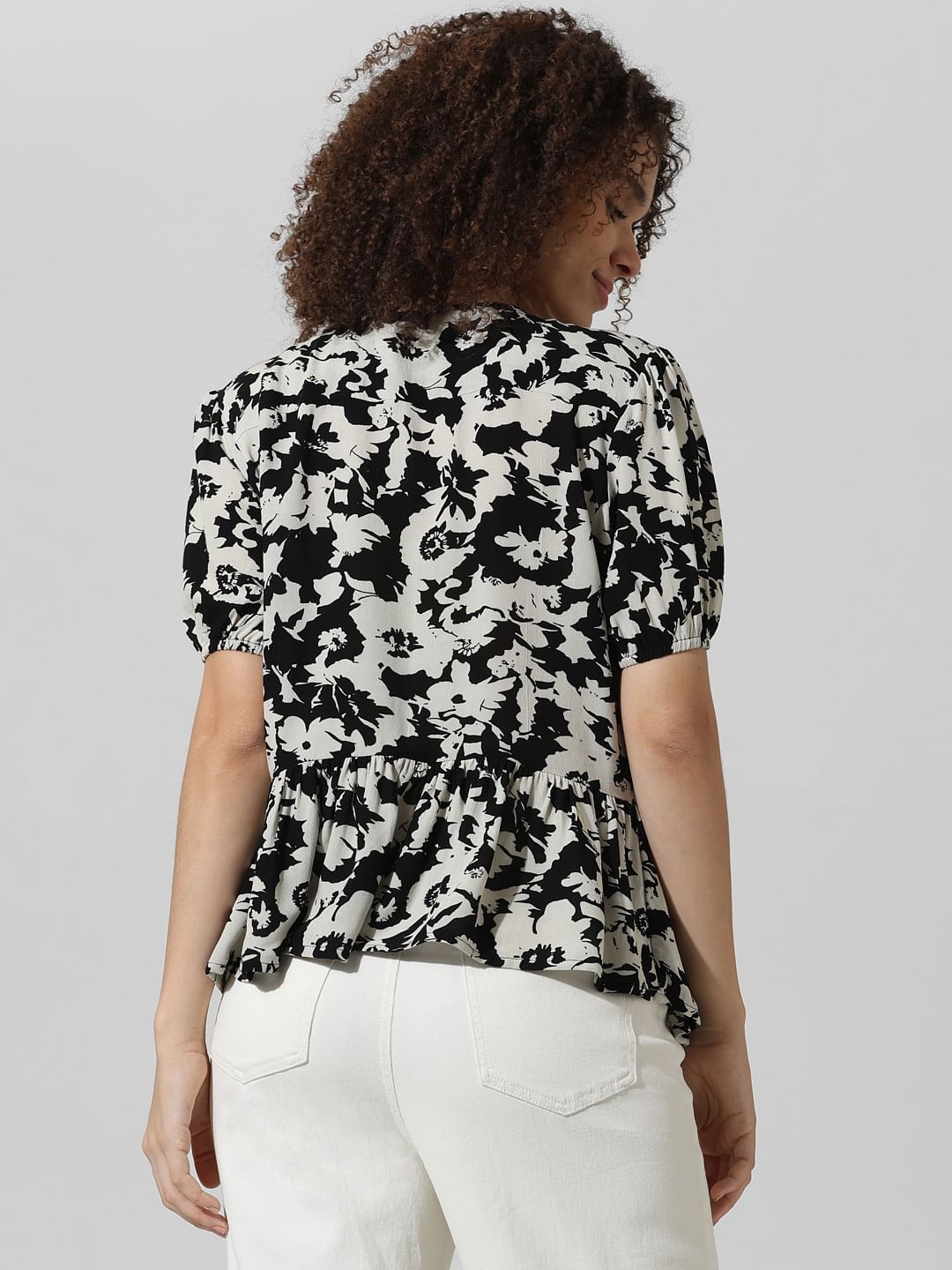 Black Printed Top