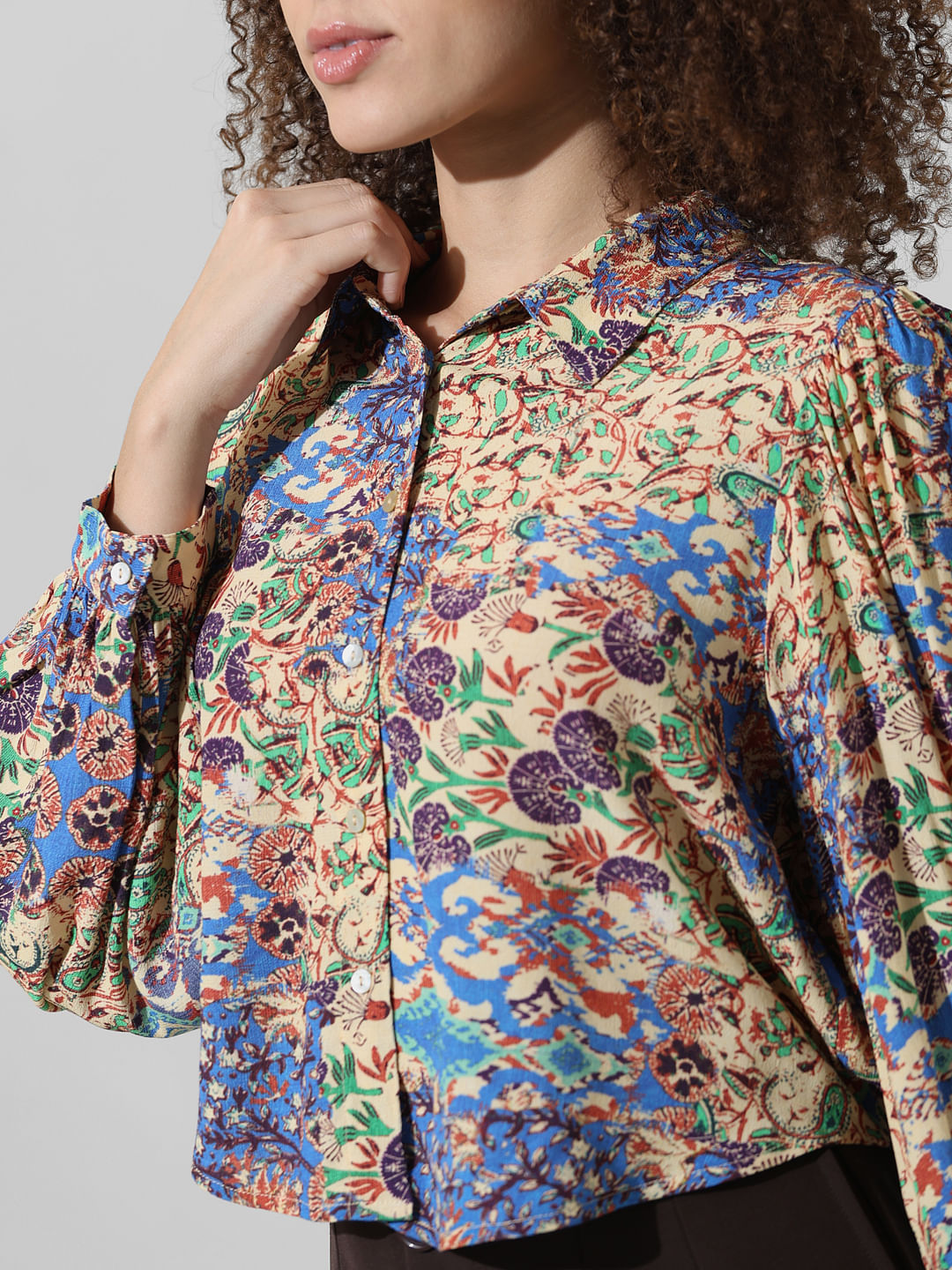Blue Abstract Print Shirt