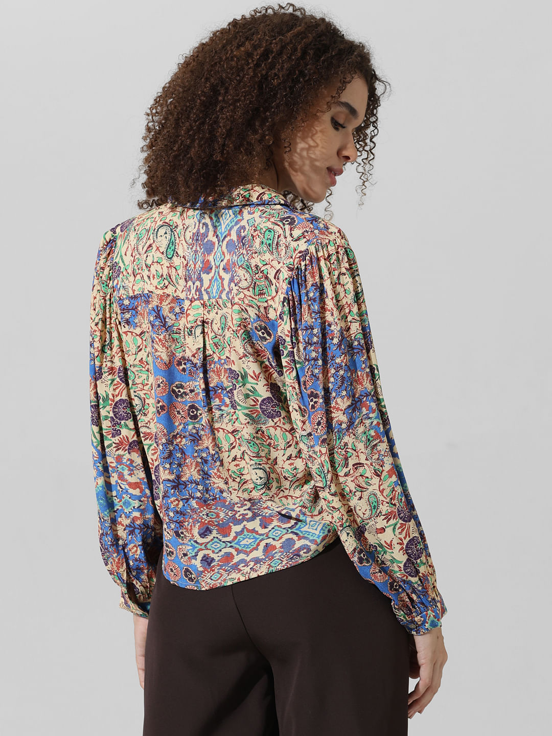 Blue Abstract Print Shirt