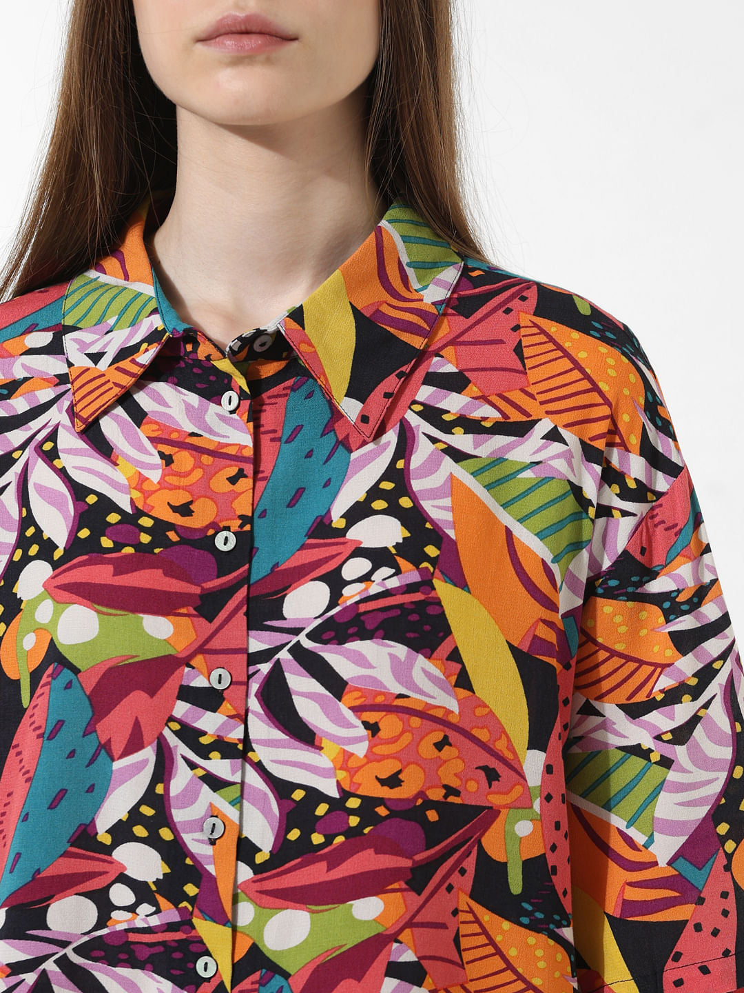 Multi-Colour Printed Oversized Shirt