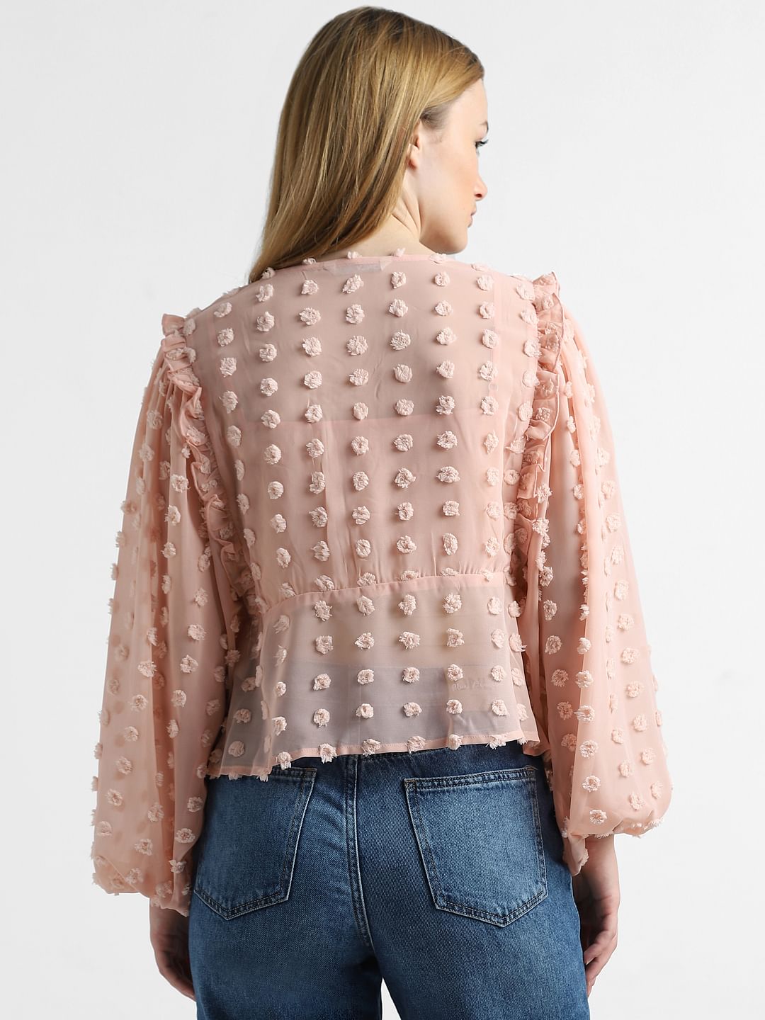 Pink Dobby Top