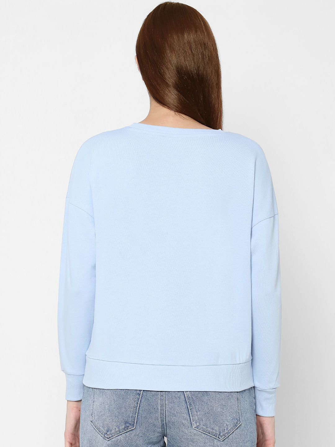 Blue Slogan Print Sweatshirt