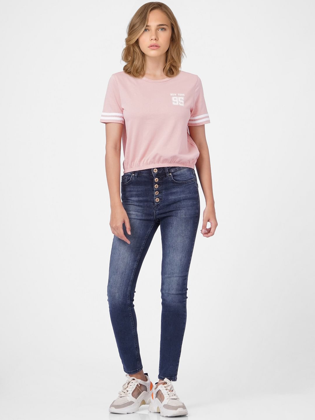 Pink Cropped T-Shirt