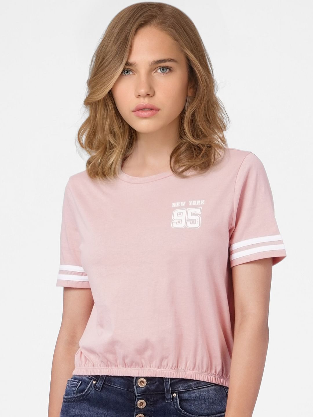 Pink Cropped T-Shirt