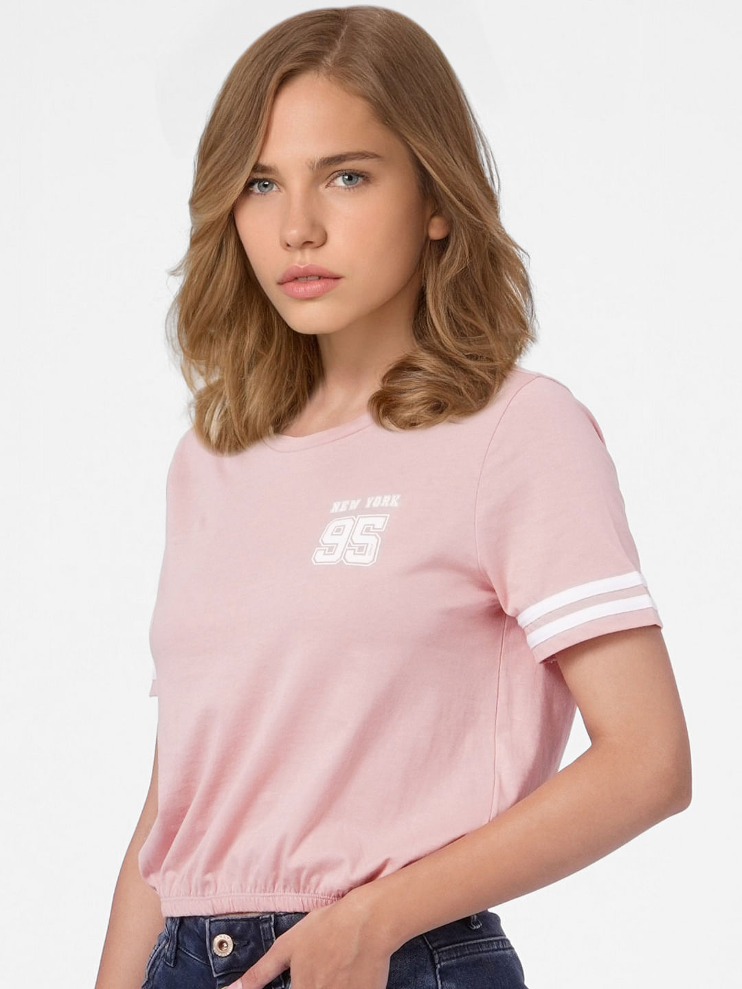 Pink Cropped T-Shirt
