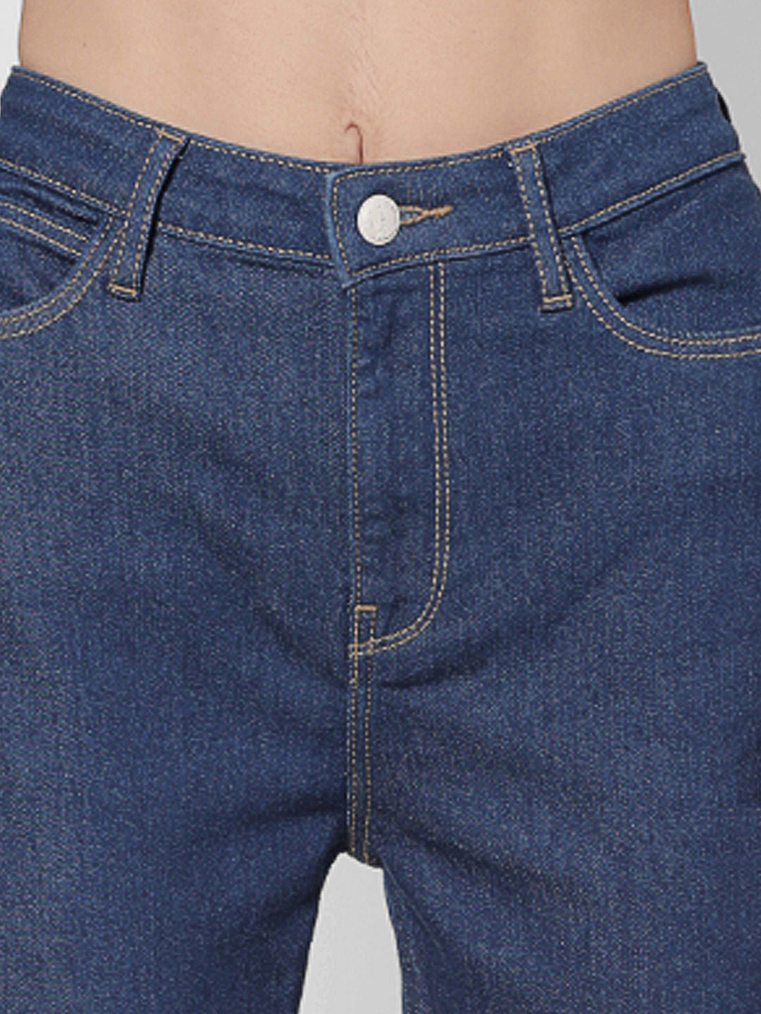 Blue Mid Rise Skinny Jeans