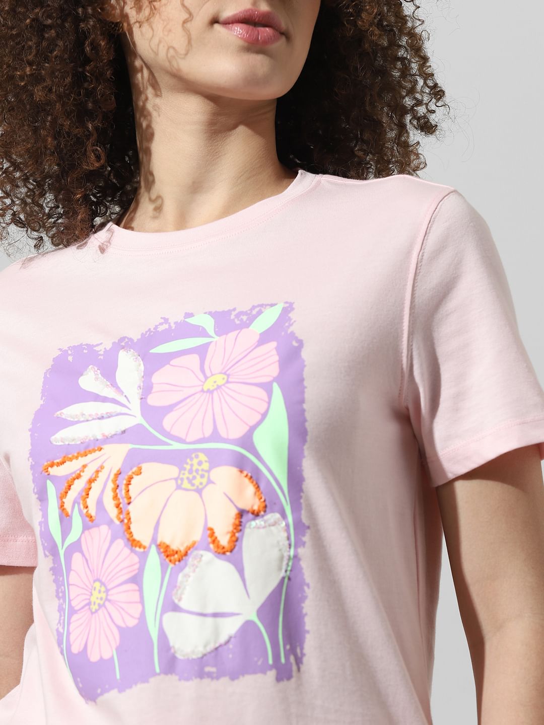 Pink Graphic Print T-Shirt