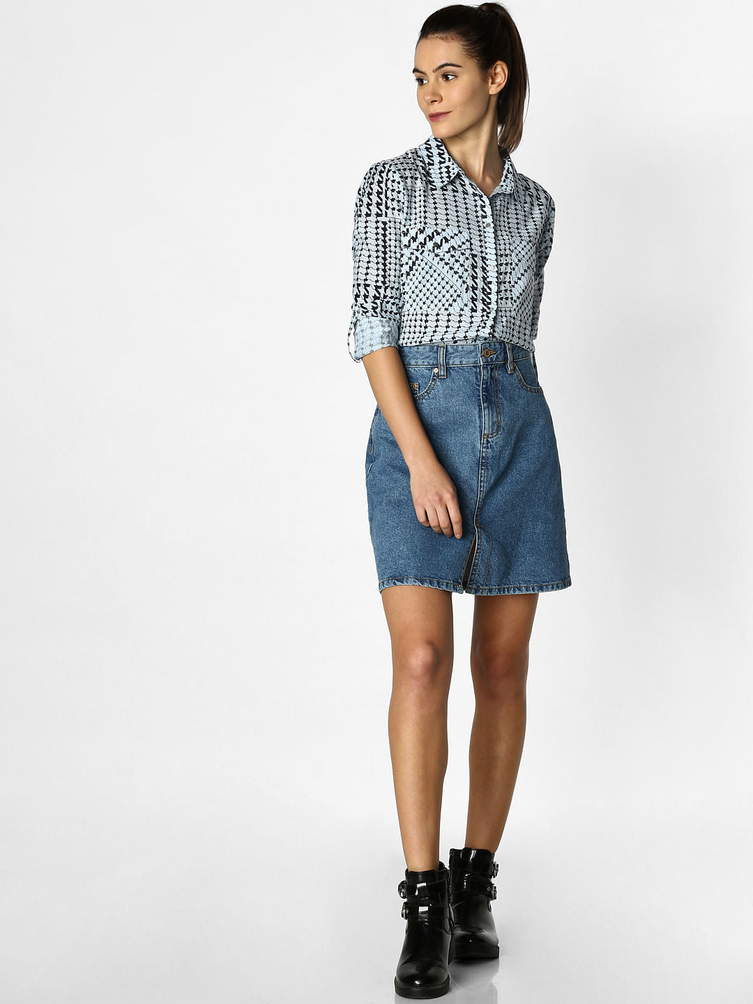 Blue All Over Print Shirt