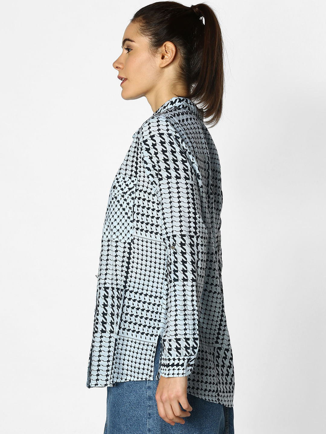 Blue All Over Print Shirt