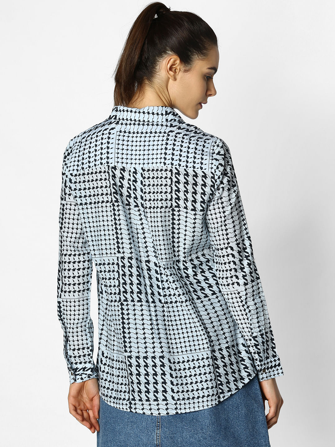 Blue All Over Print Shirt