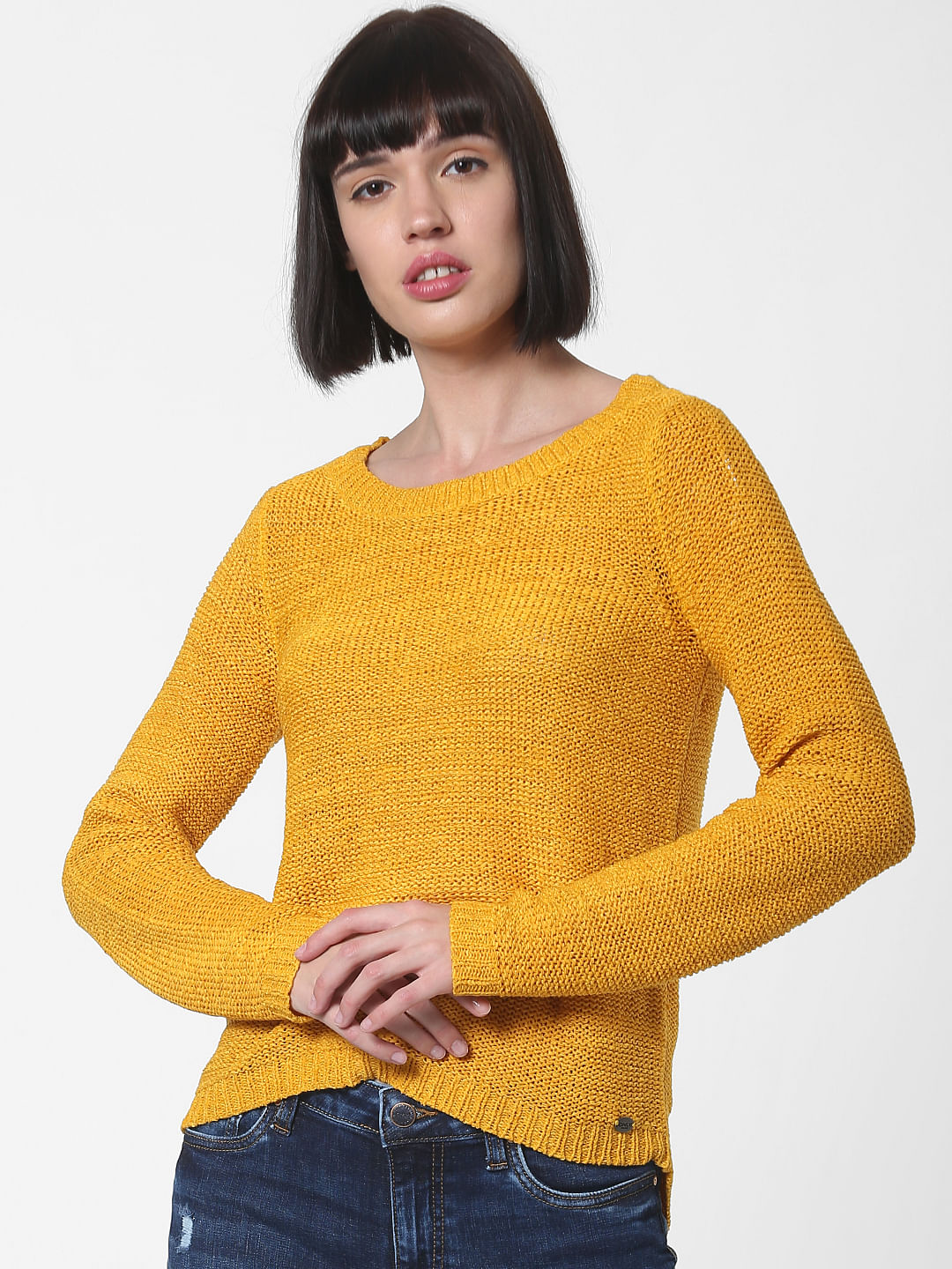 Yellow Fitted Pullover