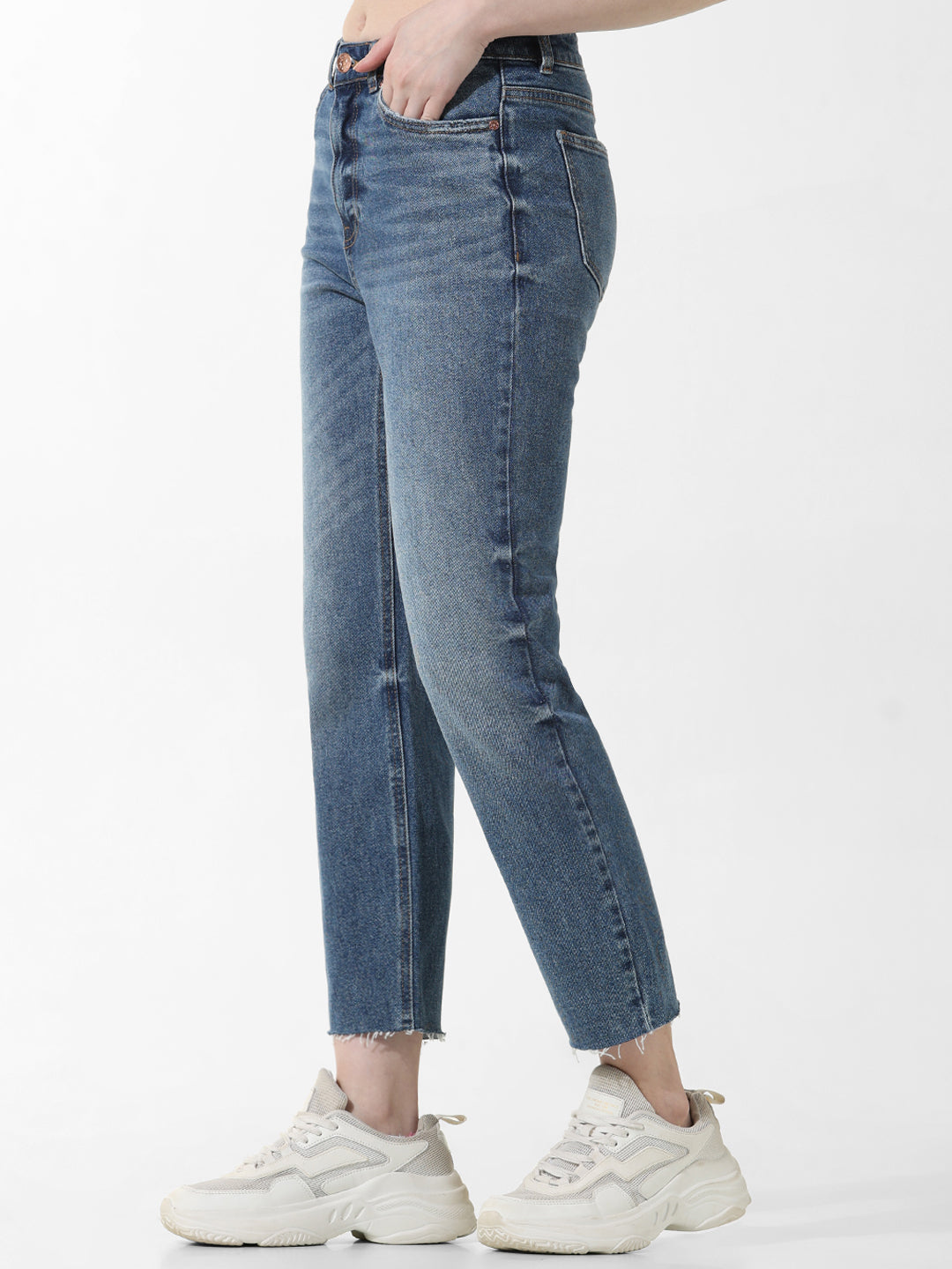 ONLY Blue Regular Fit Washed Jeans
