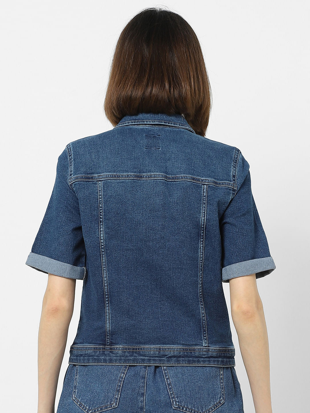 Blue Double Patch Pocket Denim Jacket