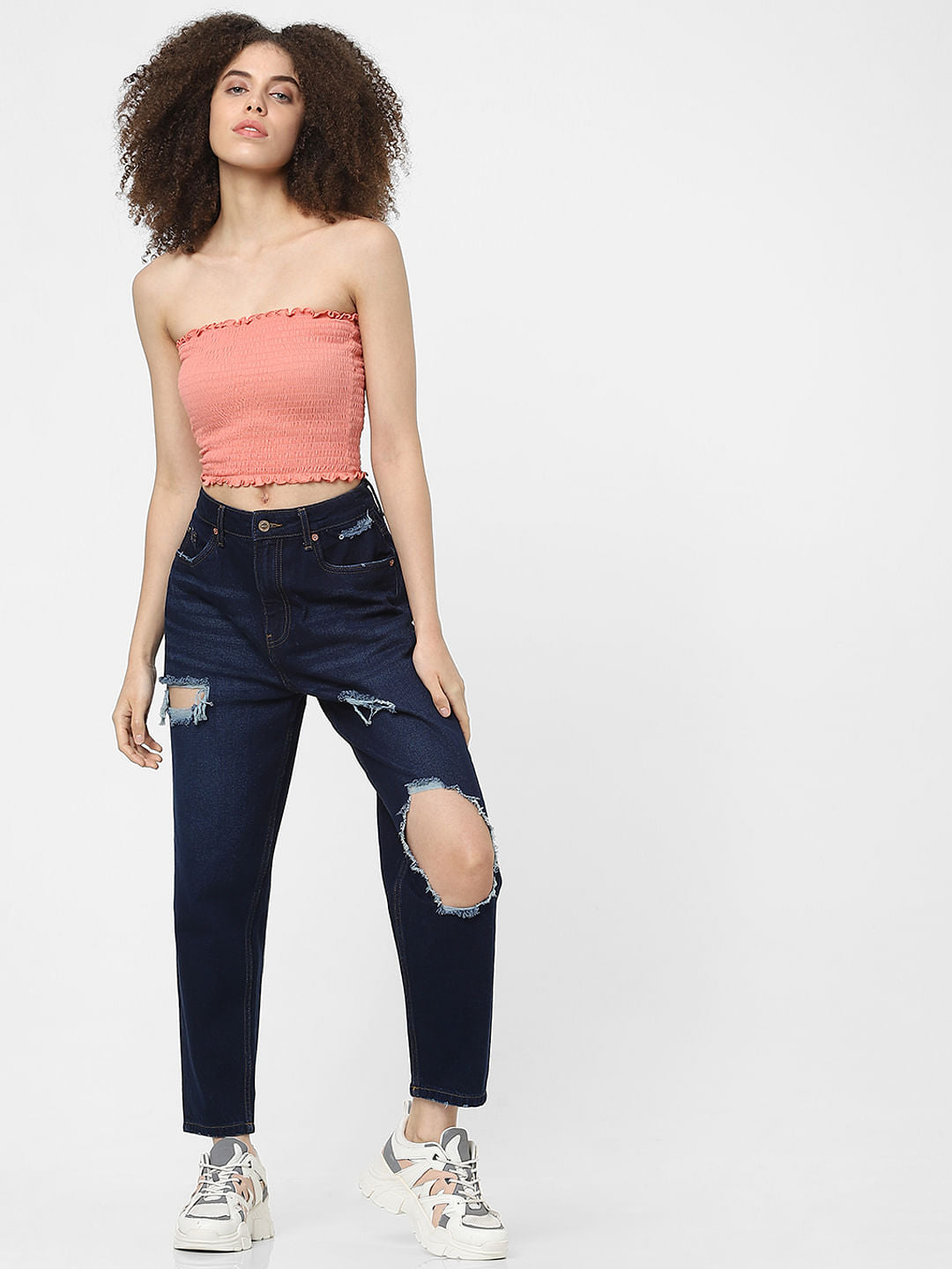 Pink Smocked Bandeau