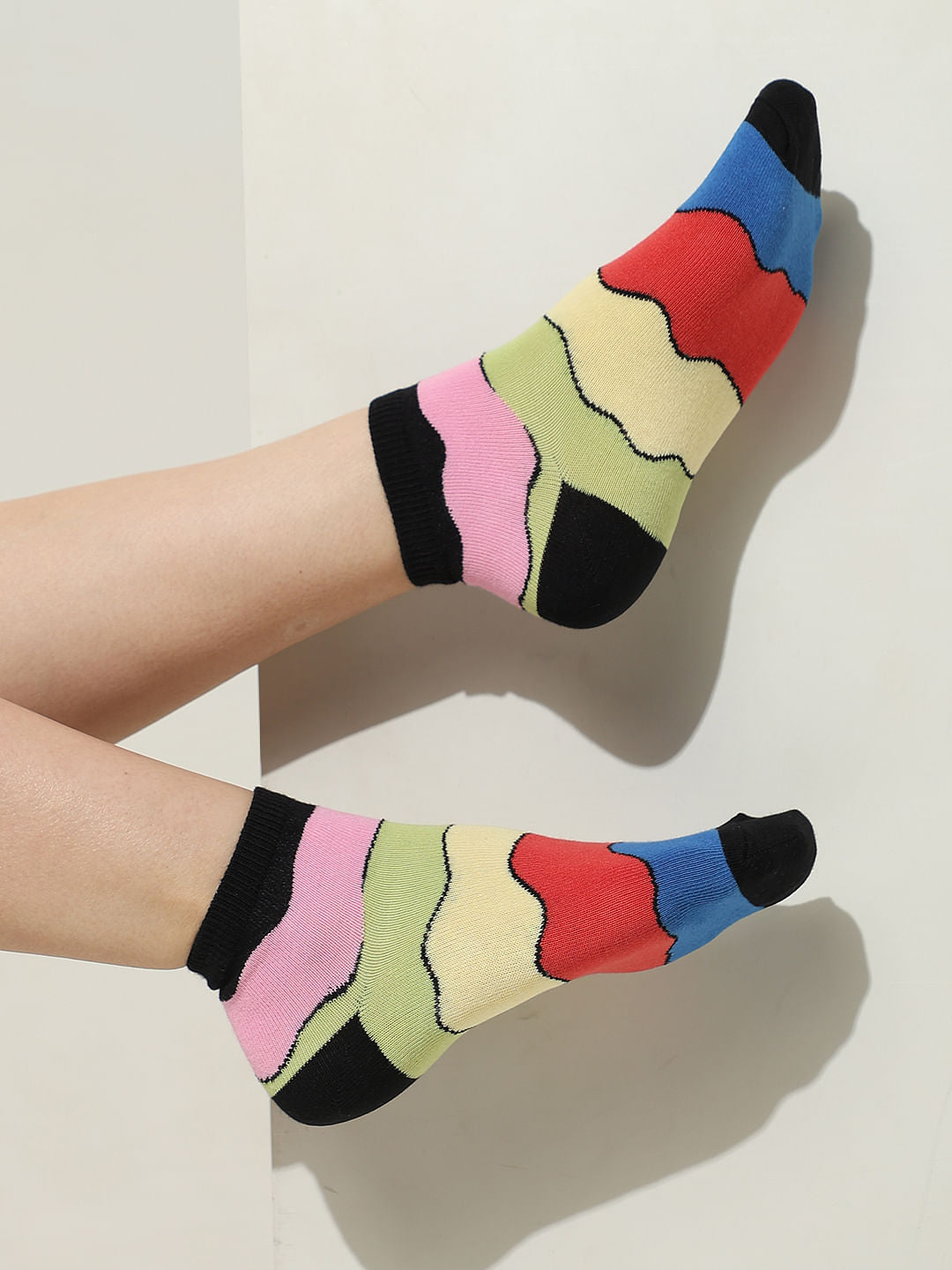 Pack Of 2 Abstract Print Socks