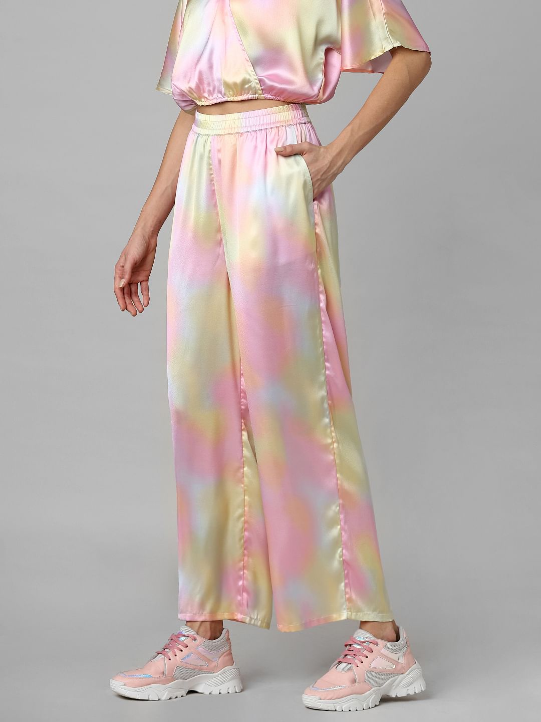 Lilac Colourblocked Co-Ord Set Pants