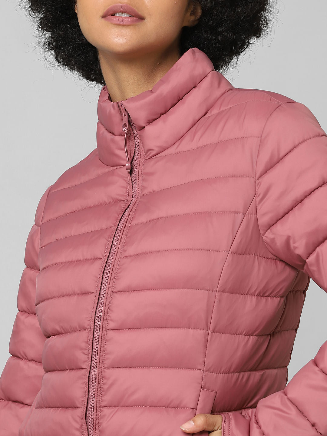 Dark Pink Puffer Jacket