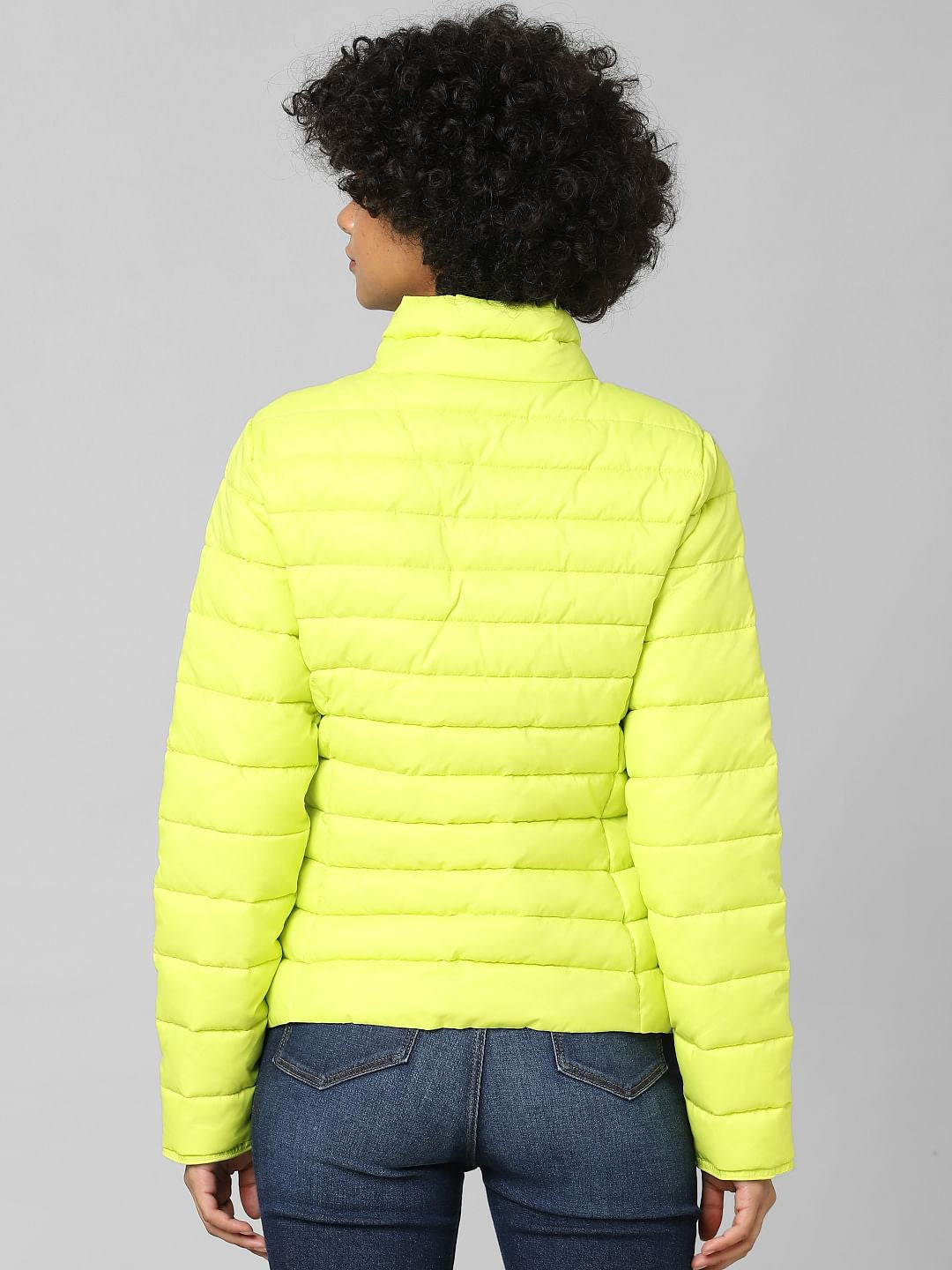 Neon Yellow Puffer Jacket