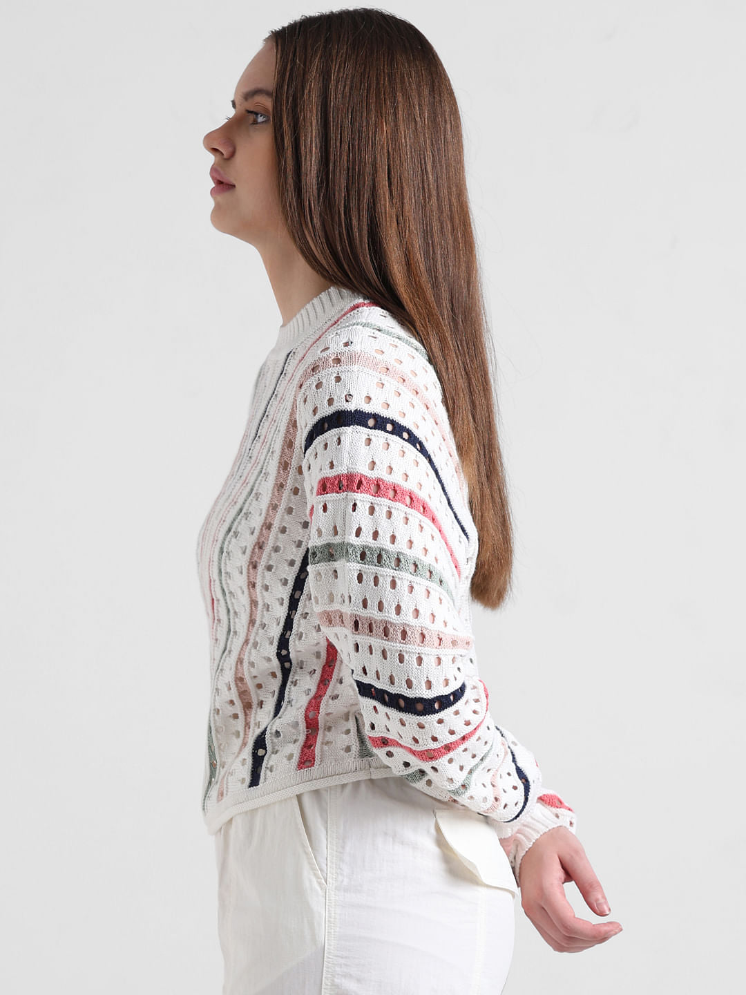 White Knitted Pullover