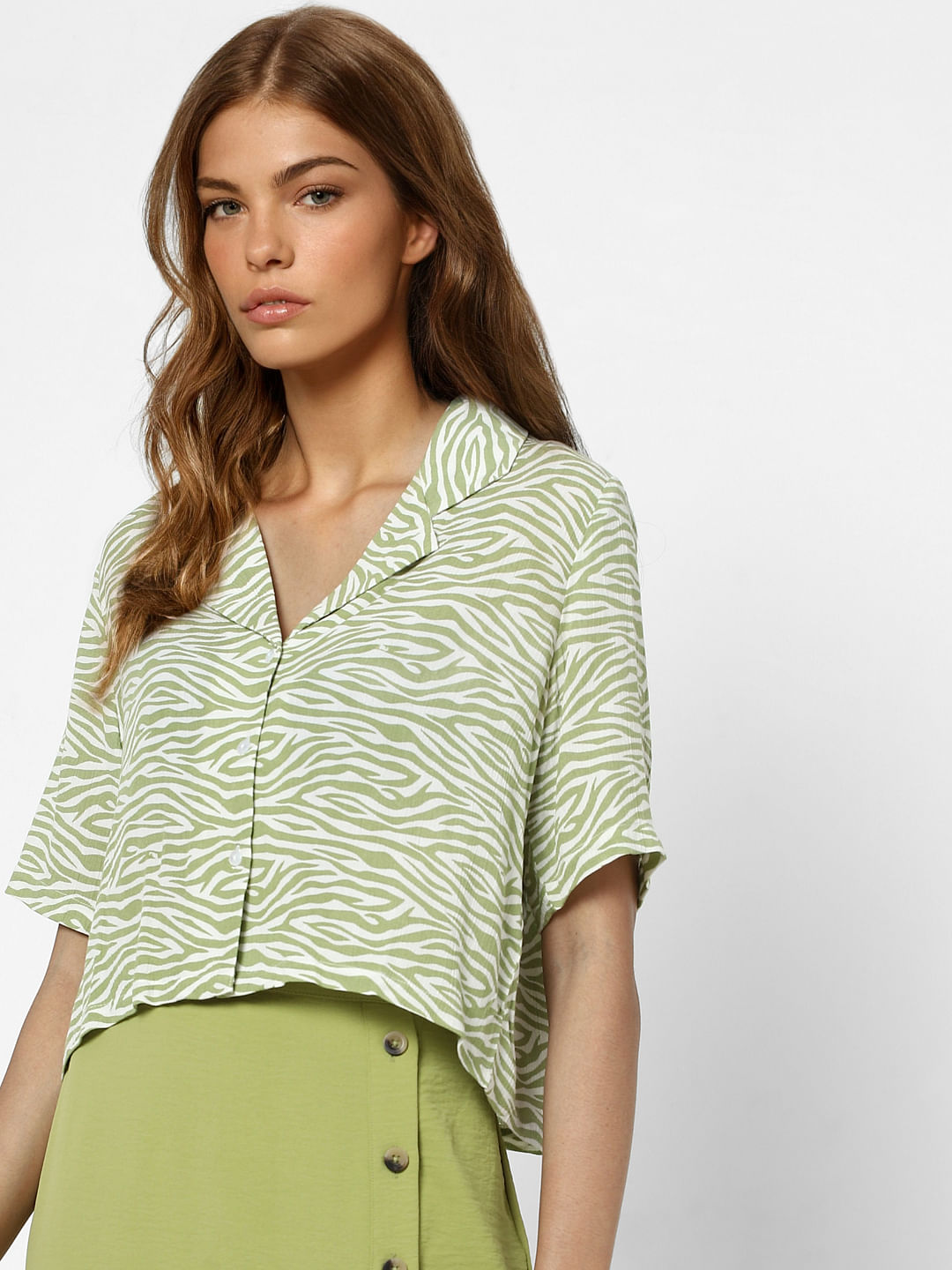 Green Printed Shirt