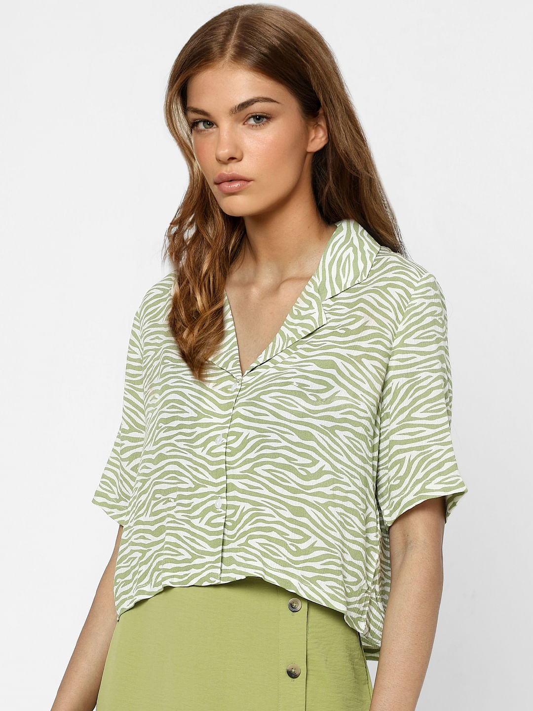 Green Printed Shirt